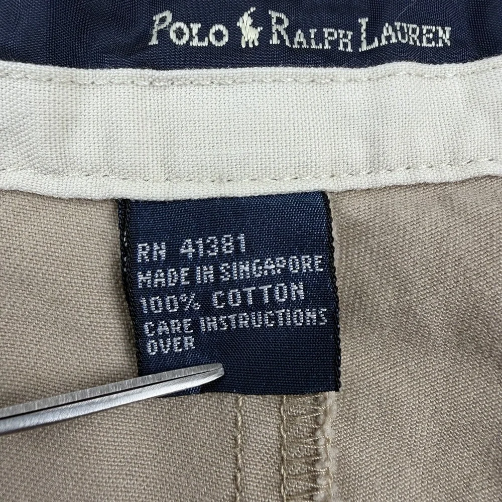 Polo Ralph Lauren Andrew Pants 42x32 Dbl‎ Pleated Chino Classic Fit Baggy Preppy